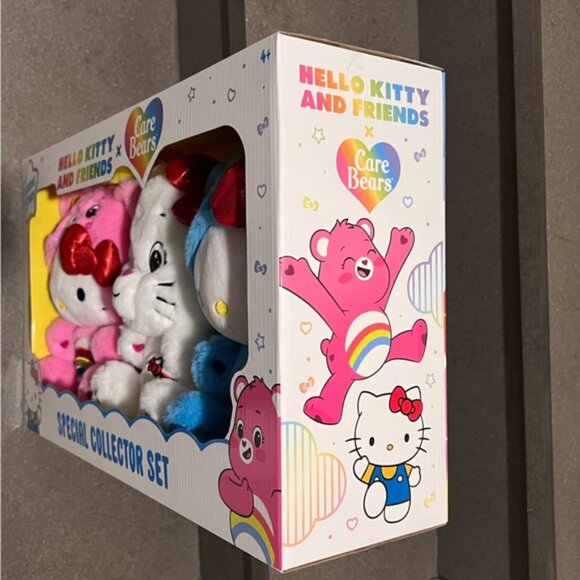 Hello Kitty & Friends x Care Bears Cheer Bear Special Collector Set,Set of 3,NIB - Picture 13 of 16